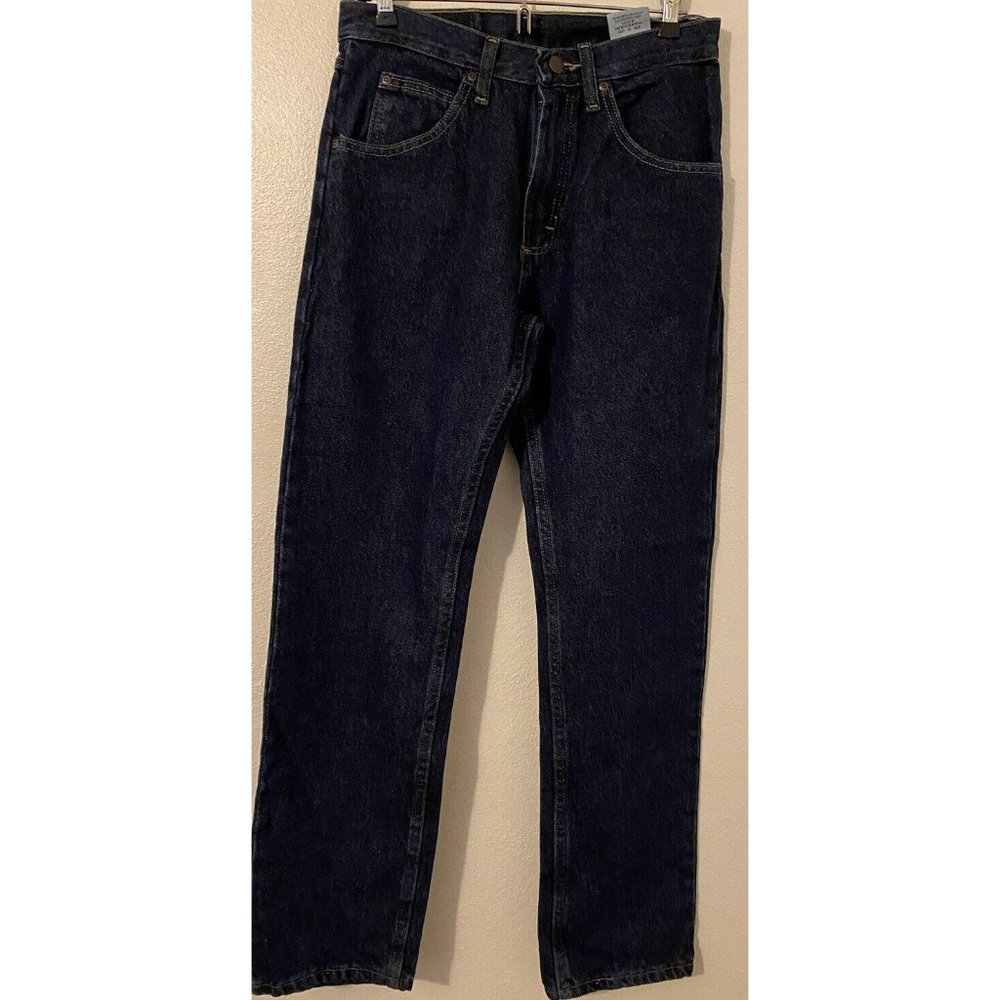 Men's Wrangler Regular Fit Durable Jeans Dark-Wash 29x30 NWT Dark Wash